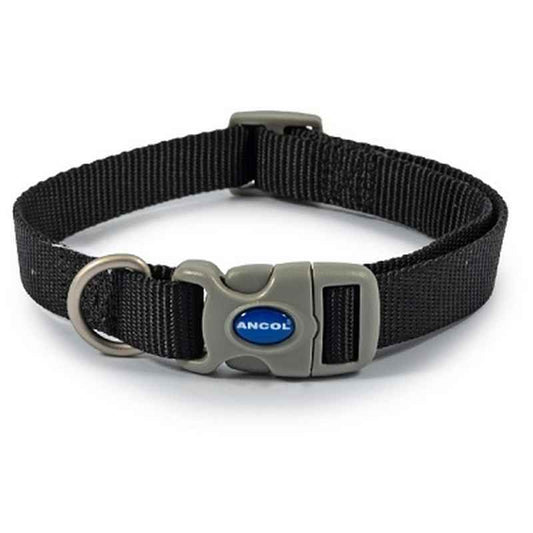 Ancol Viva Adjustable Quick Fit Collar Black 20 - 30cm Ancol