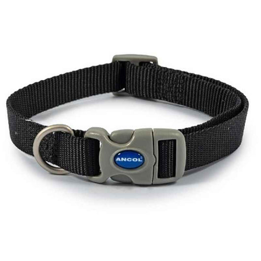 Ancol Viva Adjustable Quick Fit Collar Black 20 - 30cm Ancol