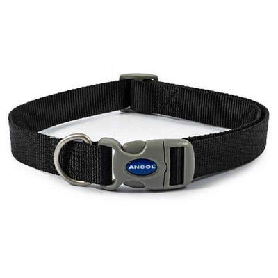 Ancol Viva Adjustable Quick Fit Collar Black 45 - 70cm Ancol