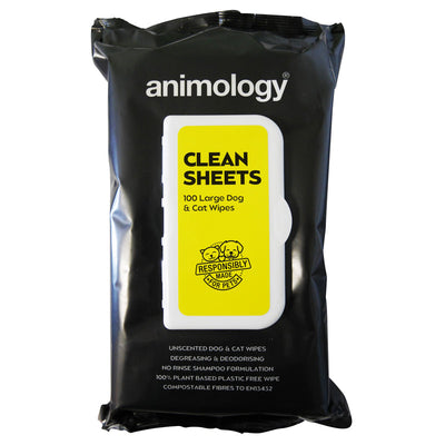 Animology Clean Sheets 100 Sheet Pack x 4 Animology