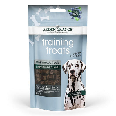 Arden Grange Training Treats Sensitive Grain Free White Fish & Potato with Superfoods 80g x 10 Arden Grange