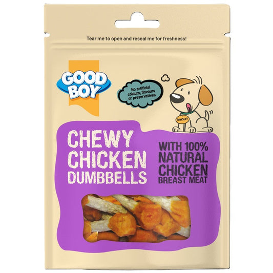 Good Boy Chewy Chicken Dumbbell 350g x 4 Good Boy