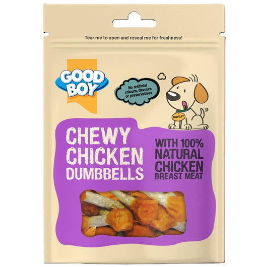 Good Boy Chewy Chicken Dumbbell 350g x 4 Good Boy