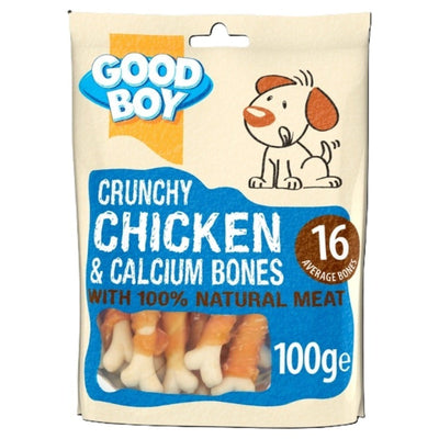 Good Boy Crunchy Chicken & Calcium Bones 100g x 8 Good Boy