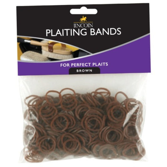 Lincoln Plaiting Bands 500s Brown Lincoln