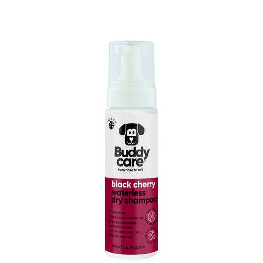 Buddycare Black Cherry Waterless Dry Dog Shampoo 200ml Buddycare