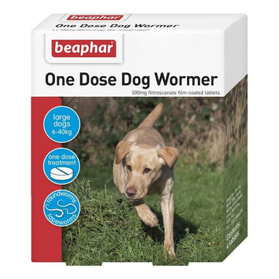 Beaphar One Dose Worming Tablets Large Dogs (20-40kg) 4 Tablets x 6 Beaphar