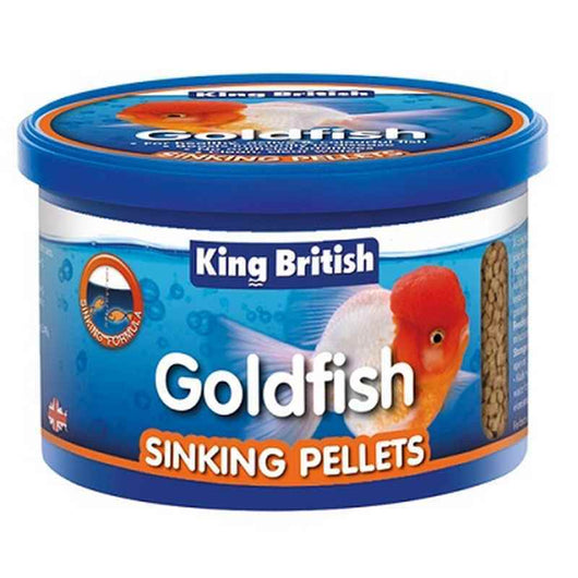 King British Goldfish Sinking Pellets 140g x 6 King British