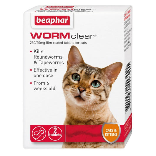 Beaphar WORMclear Worming Tablets for Cats 2 tablets x 6 Beaphar