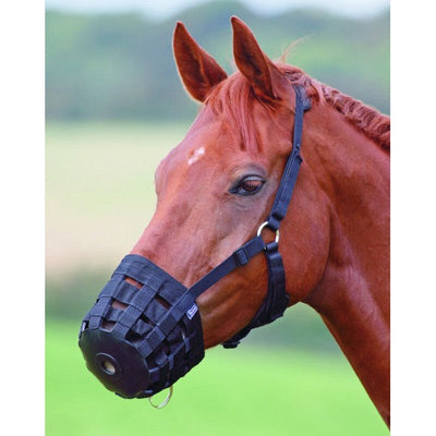 Hy Grazing Muzzle Pony Black Hy