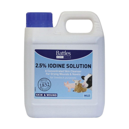 Battles 2.5% Iodine Solution 1L Battle Hayward & Bower
