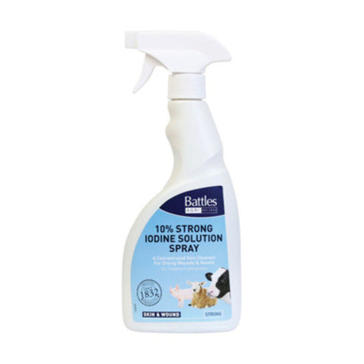 Battles 10% Iodine Solution Spray 1L Battle Hayward & Bower