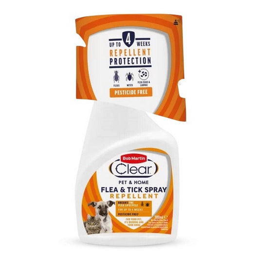 Bob Martin Clear Pet & Home Flea & Tick Spray Repellent 300ml x 6 Bob Martin