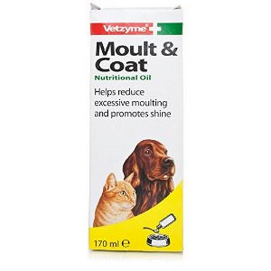 Vetzyme Moult & Coat Nutritional Oil 150ml x 6 Vetzyme