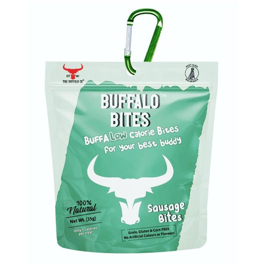 The Buffalo Co Buffalo Bites Sausages Training Treats 15g x 6