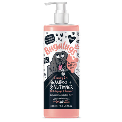 Bugalugs Luxury 2 in 1 Papaya & Coconut Dog Shampoo & Conditioner 500ml Bugalugs