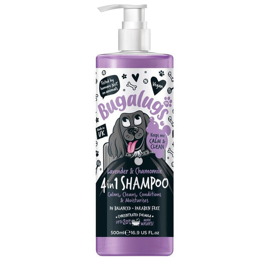 Bugalugs Lavender & Chamomile 4 in 1 Calming Dog Shampoo 500ml Bugalugs