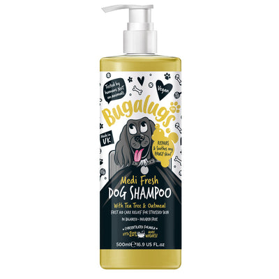Bugalugs Medi Fresh with Tea Tree & Oatmeal Dog Shampoo 500ml Bugalugs