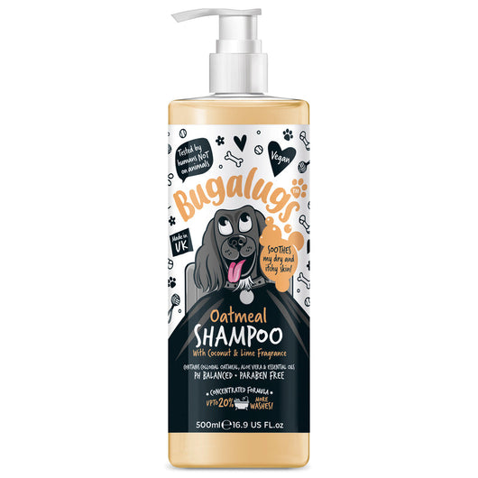 Bugalugs Oatmeal with Coconut & Lime Scented Dog Shampoo 500ml Bugalugs