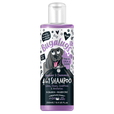 Bugalugs Lavender & Chamomile 4 in 1 Calming Dog Shampoo 250ml Bugalugs