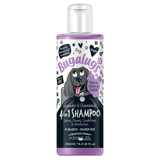 Bugalugs Lavender & Chamomile 4 in 1 Calming Dog Shampoo 250ml Bugalugs