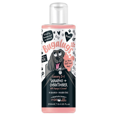 Bugalugs Luxury 2 in 1 Papaya & Coconut Dog Shampoo & Conditioner 250ml Bugalugs