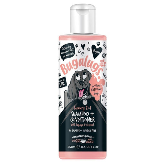 Bugalugs Luxury 2 in 1 Papaya & Coconut Dog Shampoo & Conditioner 250ml Bugalugs
