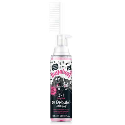 Bugalugs Baby Fresh 2-in-1 Detangling & Condition Foam Comb Dogs & Cats 150ml Bugalugs