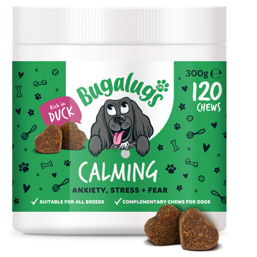 Bugalugs Calming Supplement 120 Chews for Dogs 300g Bugalugs
