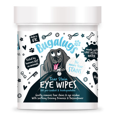 Bugalugs Tear Stain Eye Wipes 100 Pads Bugalugs