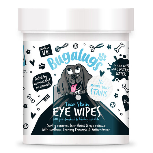 Bugalugs Tear Stain Eye Wipes 100 Pads Bugalugs