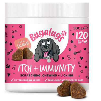 Bugalugs Itch & Immunity Supplement 120 Chews for Dogs 300g Bugalugs
