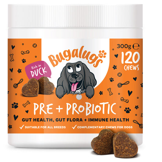 Bugalugs Pre & Probiotic Digestive 120 Chews for Dogs 300g Bugalugs