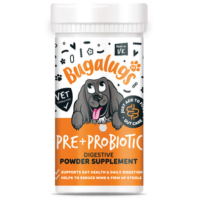 Bugalugs Pre & Probiotic Digestive Powder Supplement for Dogs 80g Bugalugs