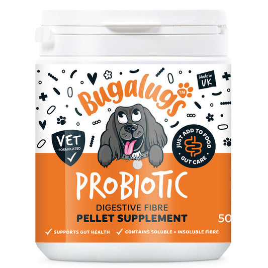 Bugalugs Probiotic Digestive Fibre Supplement for Dogs 80g Bugalugs