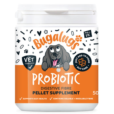 Bugalugs Probiotic Digestive Fibre Supplement for Dogs 80g Bugalugs