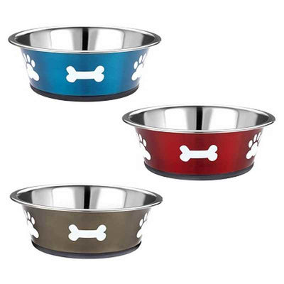 Classic Posh Paws Stainless Steel Non-Slip Dish 2500ml x 6 Classic