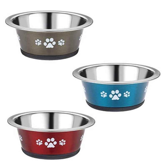 Classic Posh Paws Stainless Steel Cat Dish 240ml x 6 Classic