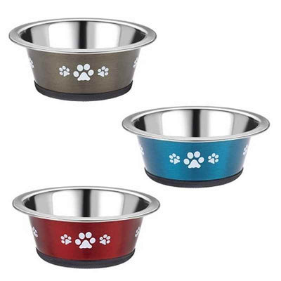 Classic Posh Paws Stainless Steel Cat Dish 240ml x 6 Classic