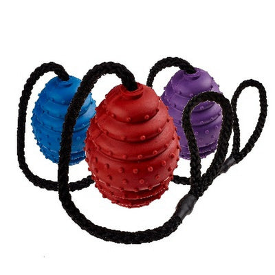 Classic Rubber Oval Ball on a Rope 100mm x 6 Classic