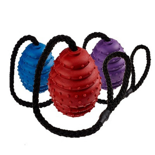 Classic Rubber Oval Ball on a Rope 100mm x 6 Classic