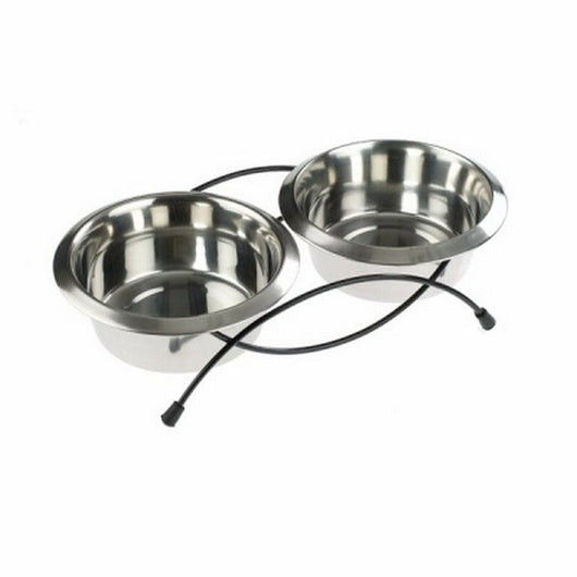 Classic Anti-Tip Twin Feeder & Dishes 950ml x 2 Classic