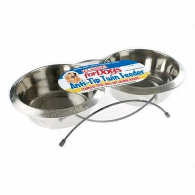 Classic Anti-Tip Feeder & Dishes 1900ml x 2 Classic