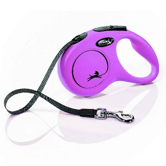Flexi Classic Tape Dog Lead Small Pink 5m Flexi