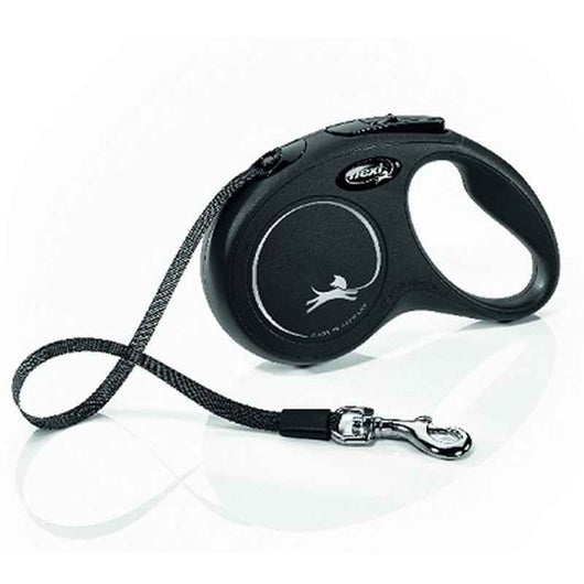 Flexi Classic Tape Dog Lead Small Black 5m Flexi