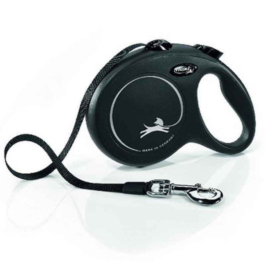 Flexi Classic Tape Dog Lead Large Black 5m Flexi