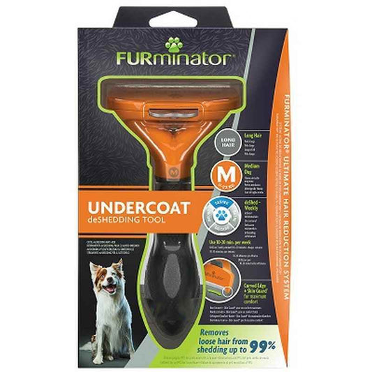 FURminator Undercoat deShedding Tool Long Hair Medium Dog FURminator