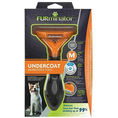 FURminator Undercoat deShedding Tool Long Hair Medium Dog FURminator