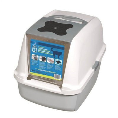 Catit Hooded Cat Litter Pan Grey Catit