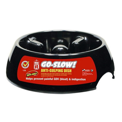 Dogit Anti Gulping Bowl Black - Large Dogit